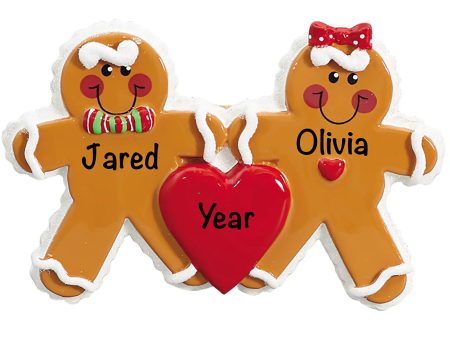 Gingerbread Love Couple Christmas Ornament Online Sale