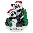 Panda Family of 2 Christmas Ornament Fashion