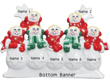 Snowman Family of 7 Personalized Table Top Decor on Sale