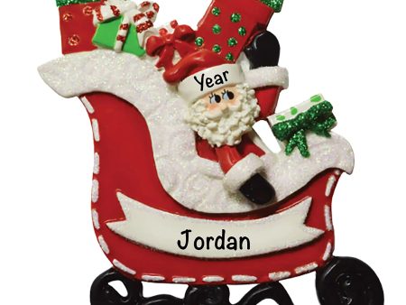 Santa Gift Sleigh Christmas Ornament Online now