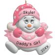 Daddy s Girl Snowman Personalized Ornament on Sale