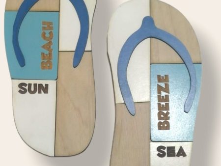 Beach wall art (set of 2 flip flops) Sale