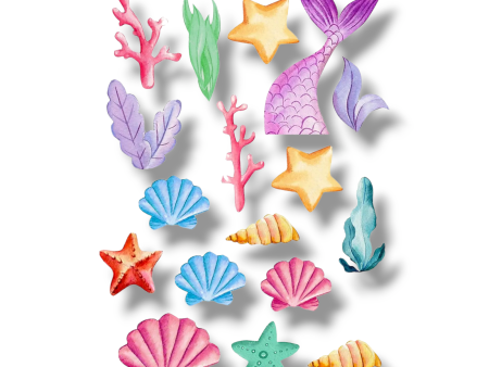 Cupcake toppers (cutout cardboard)  seashells  on Sale