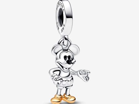 Disney 100th Anniversary Mickey Mouse Lab-grown Diamond Dangle Charm Online now