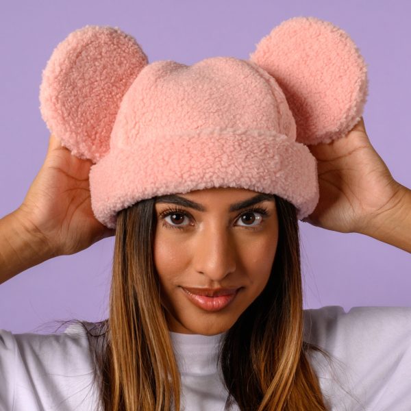 Pink Minnie Mouse Sherpa Beanie Online