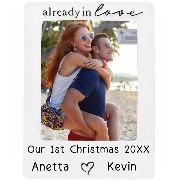 Couple In Love Picture Frame Personalized Ornament Online now