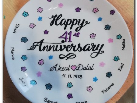 Hand painted decorative plate 019 Fashion