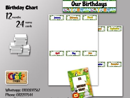 Animals Birthday Chart Set Online