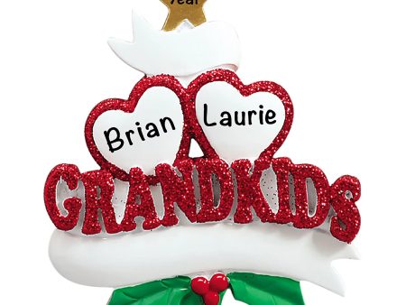 Grandkids Hearts Family of 2 Christmas Ornament Online Hot Sale