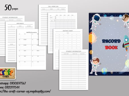 Space theme record book Online