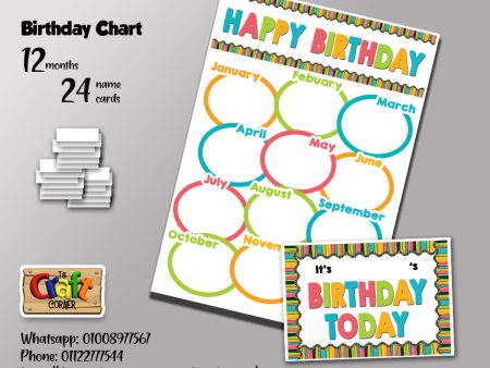 Stirpes and dots Birthday Chart Set (2) Supply