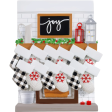 Fireplace Mantle Stocking Family of 12 Table Top For Discount