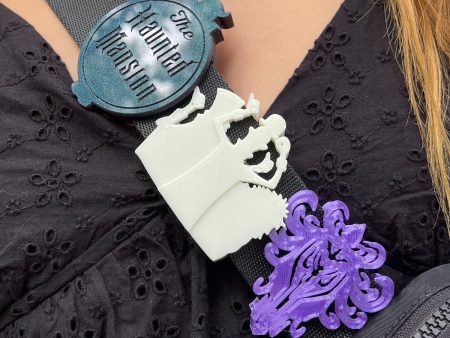 Haunted Mansion 3pc Belt and Bag Charm Set For Sale