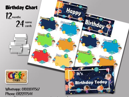 Space Birthday Chart Set For Cheap