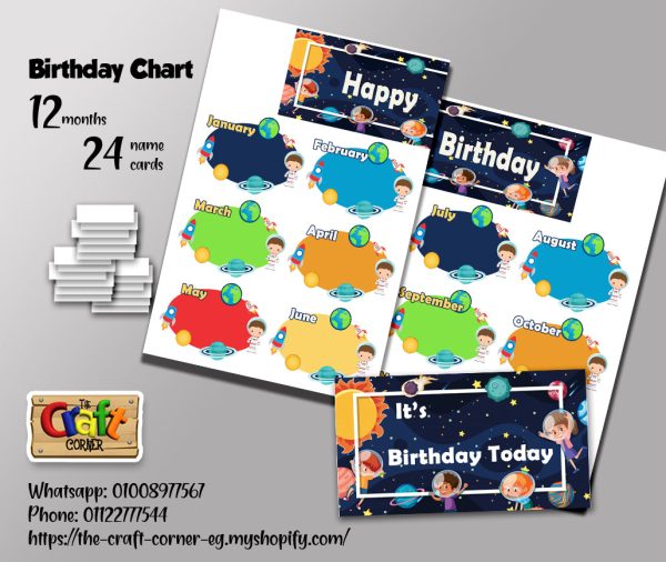 Space Birthday Chart Set For Cheap