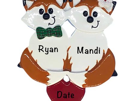 Fox Couple Christmas Ornament For Sale