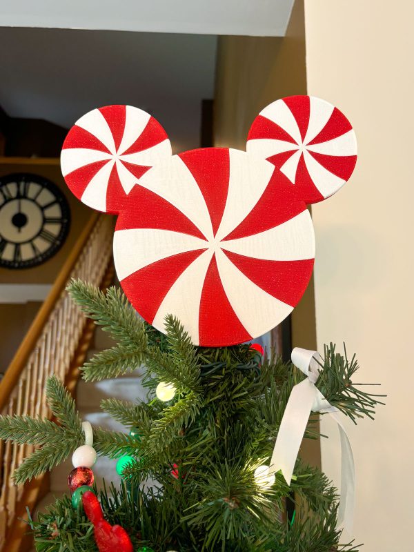 Peppermint Swirl Christmas Tree Topper Hot on Sale