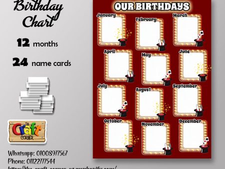 Magic Birthday Chart Set Cheap