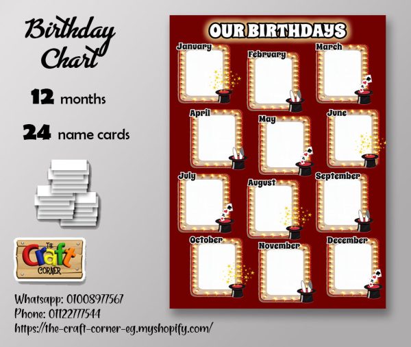 Magic Birthday Chart Set Cheap