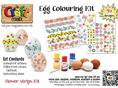 Egg colouring kit 5 (Flower strips) Sale