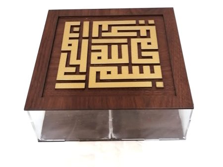 Acrylic & wood box (gold) Discount