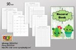 Cactus theme record book For Discount