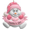 Daddy s Girl Snowman Personalized Ornament on Sale