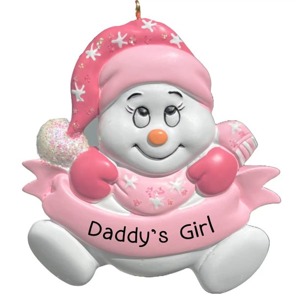 Daddy s Girl Snowman Personalized Ornament on Sale