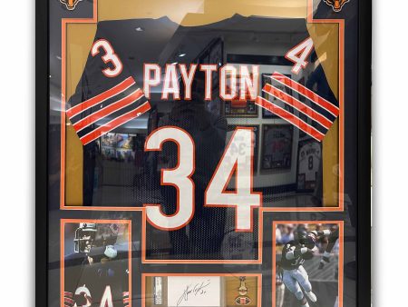 34 PAYTON Framed Chicago Bears Black Online Hot Sale