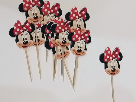 Cupcake toppers (cutout cardboard)  Minnie mouse  2 Fashion