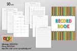 Stripes and dots theme record book Cheap