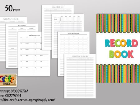 Stripes and dots theme record book Cheap