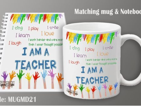 Teacher mug and notebook set (I am a teacher) Online Hot Sale