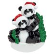 Panda Family of 2 Christmas Ornament Fashion