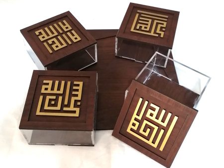 Acrylic & wood box set (gold) Online Sale