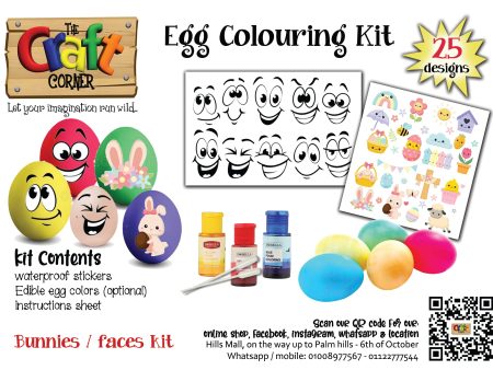 Egg colouring kit 2 (Chicks, bunnies & faces kit) Online