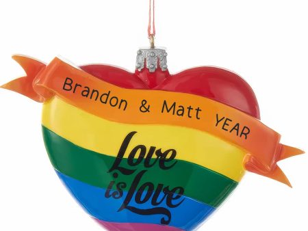 Rainbow Love Is Love Christmas Ornament Online Hot Sale