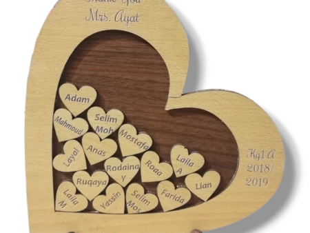 Personalized wooden heart stand For Sale