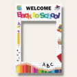 Welcome back to school photo frame Online now