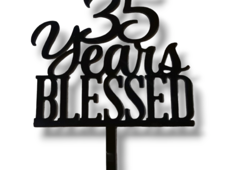 Acrylic topper (Black)   Number  years blessed  Online now