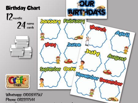 Balady Birthday Chart Set For Sale