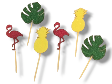 Cupcake toppers (foam)  tropical  Online now