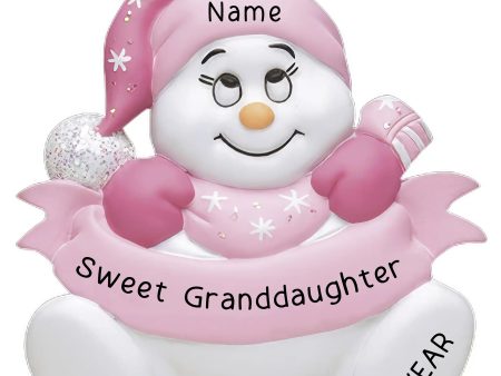 Granddaughter Snow Baby Christmas Ornament For Cheap