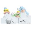 Snowball Fight Family of 3 Personalized Ornament Online now