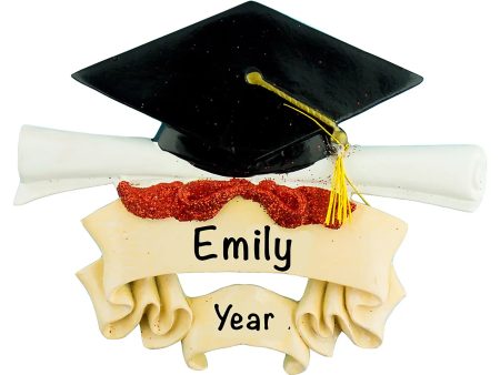 Graduation Cap & Scroll Personalized Ornament Hot on Sale