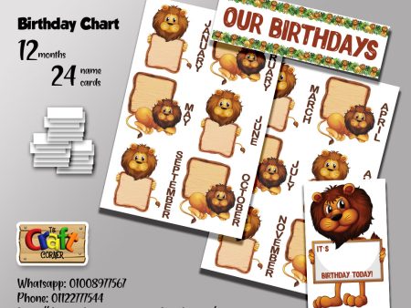 Lions Birthday Chart Set Cheap