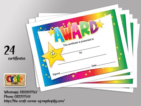 Award certificate on Sale