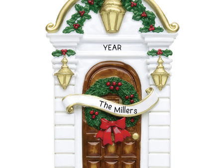 Brown House Door Personalized Ornament Online now