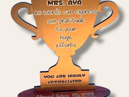 Teacher wooden trophy Discount