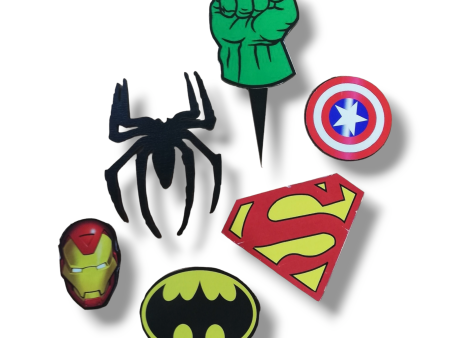 Cupcake toppers (cutout cardboard)  Avengers logos  Hot on Sale